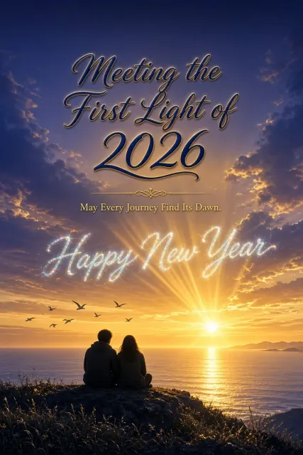 Neon Lighting image example: Cinematic Dawn of 2026 First Light