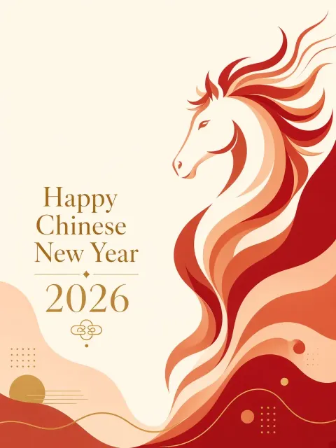 Minimalist Vector Abstract Horse Poster