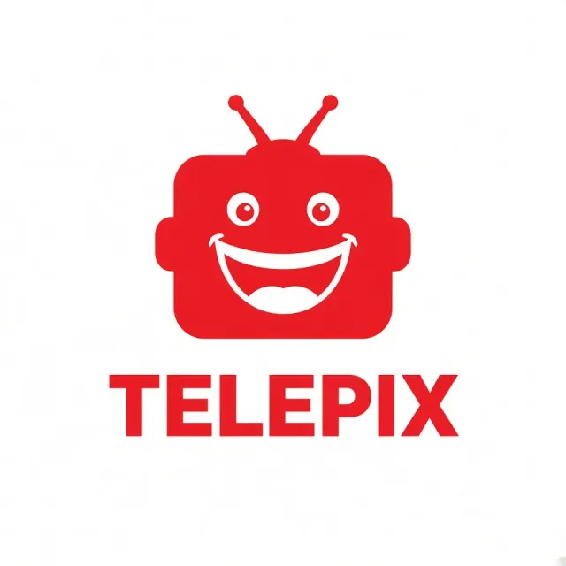 Cartoon Mascot image example: Red Cartoon TV Mascot Media Brand Logo