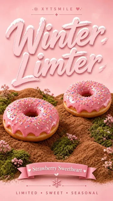 Miniature Landscape image example: Winter Edition Miniature Donut World Poster