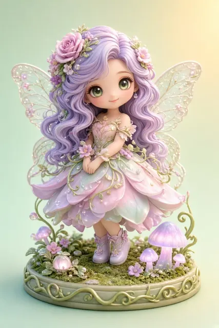 Gradient Background image example: Magic Garden Fairy Blind Box Collectible Figurine