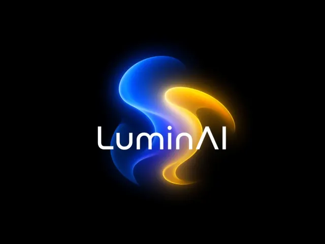 LuminAI Tech Logo with Fluid Gradient