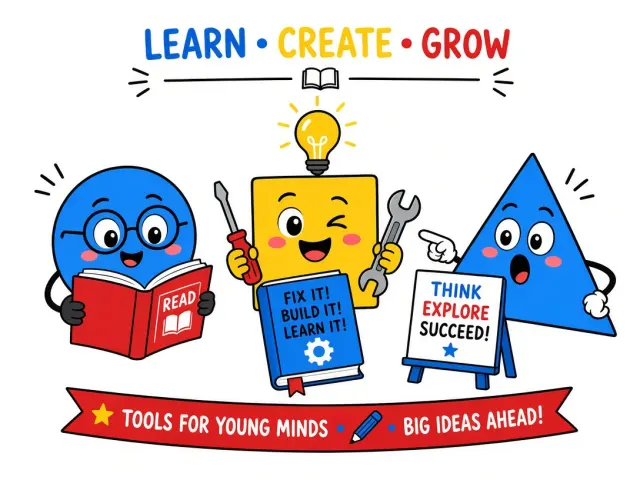Geometric Shapes image example: Hand-Drawn Cartoon Educational Brand Logo