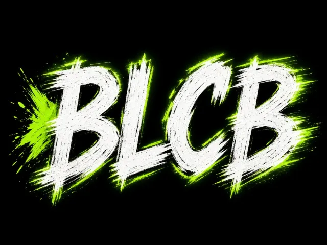 Streetwear Graphic image example: Neon Green Outlined BLCB Streetwear Graphic