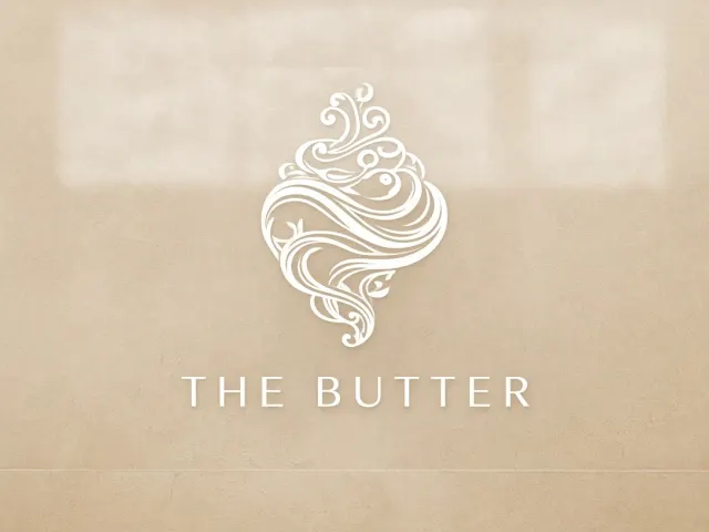 Frosted Glass image example: The Butter Bakery Logo Design