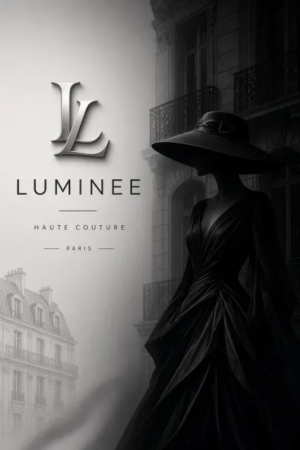 Silhouette image example: LUMINEE Luxury Fashion Brand Logo Design