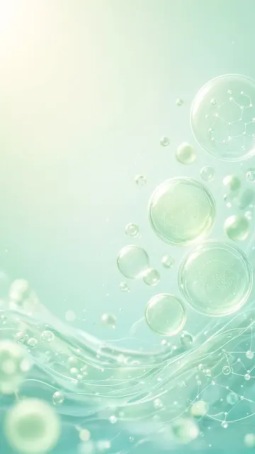 Packaging Design image example: Molecular Bubble Gradient Biotech Background