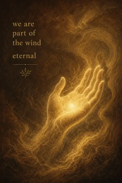 Warm and Healing image example: Philosophical Luminous Palm Abstract Art Poster