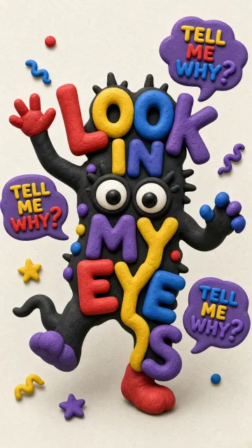 Collage image example: Playful Clay Letter Monster Creative Typography Poster