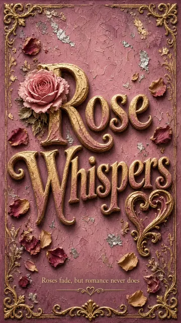 Impressionist Oil Painting Rose Whispers 3D Typography