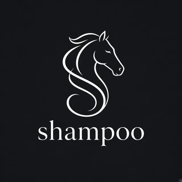 Luxury Branding image example: Minimalist Horse Silhouette Hair Care Logo