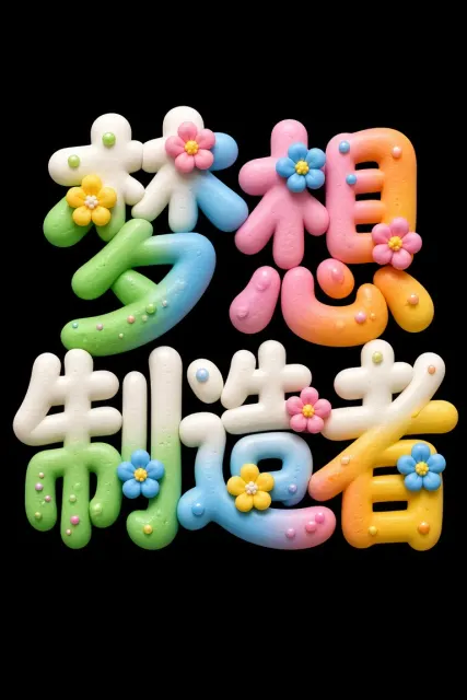 Dreamy Aesthetics image example: Soft Clay Dreamcatcher 3D Typography