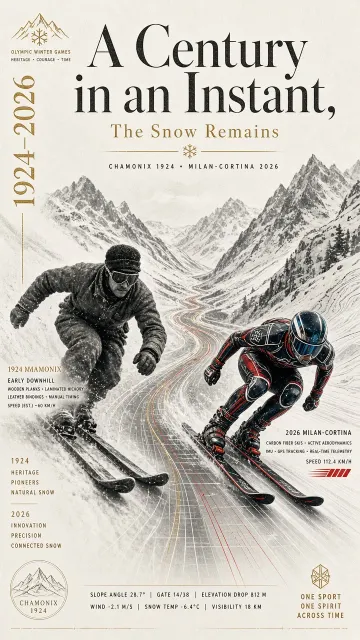 Tech Vibe image example: Alpine Ski Track Winter Games Centenary Poster