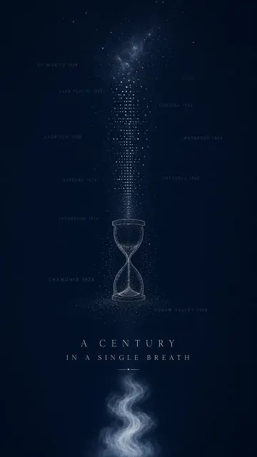 Deep Blue Winter Games Centenary Poster