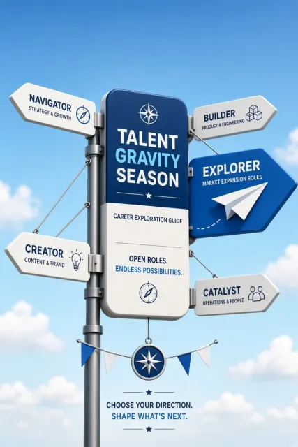 Creative Typography image example: 3D Directional Signboard Recruitment Campaign Poster