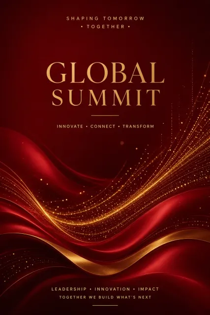 Abstract Graphics image example: Red Key Visual Design for Summit Keynote