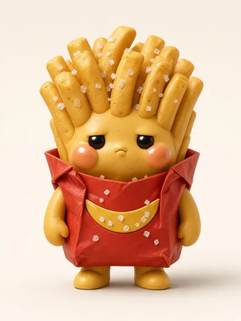 Blind Box Toy image example: Designer Blind Box French Fry Character Illustration