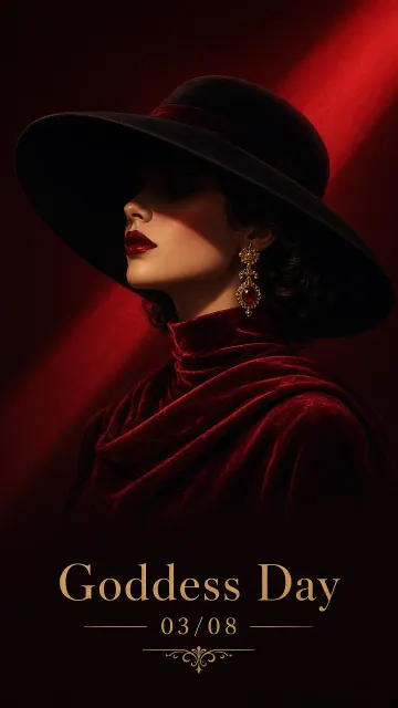 Character Portrait image example: Cinematic Vintage Goddess Day Portrait Poster