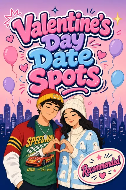 Couple image example: Line Art Valentine's Day Date Spot Poster