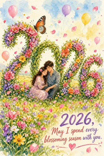 Couple image example: Valentine's Day Watercolor Couple and 2026 Floral Poster