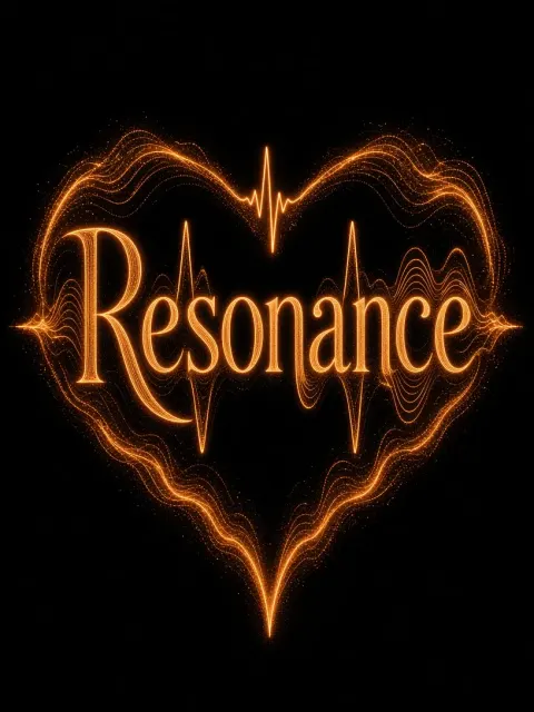 Warm Tone image example: Minimalist Tech Soundwave Heartbeat Resonance Poster