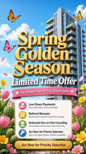 Flora and Fauna image example: Spring Real Estate Promotional Commercial Poster