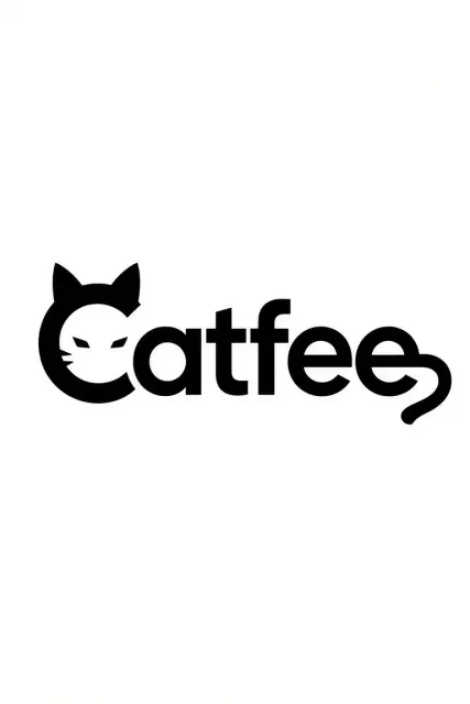 Food and Drink image example: Minimalist Catfee Cat Ear Coffee Cup Logo