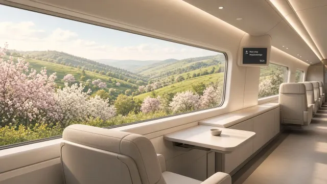 Interior Design image example: Surreal Train to Spring Digital Render