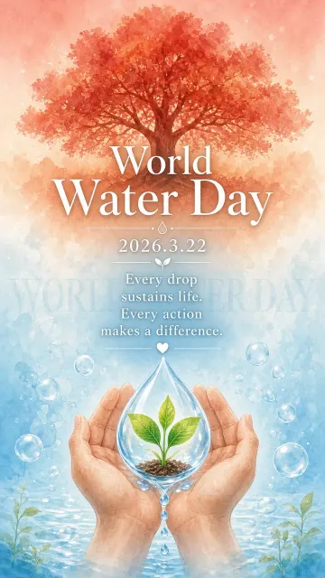 Healing Watercolor World Water Day Poster