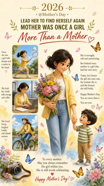 Figures image example: 3D Cartoon Mother's Day Narrative Comic Poster