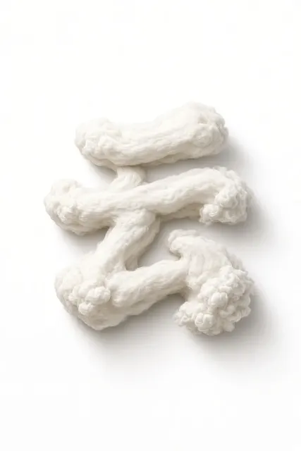 Conceptual Art image example: Fluffy Cloud Conceptual Typography Design