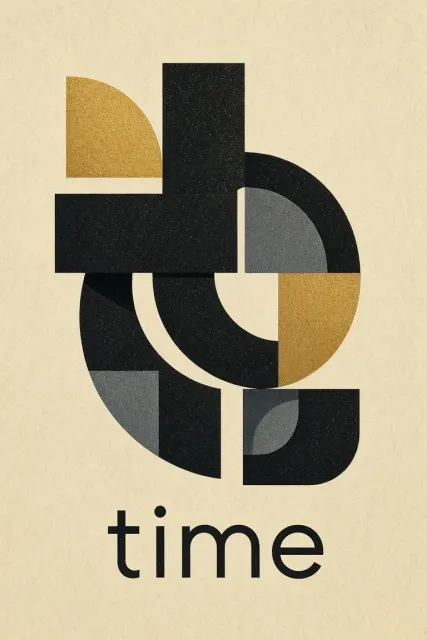 Geometric Abstraction image example: Retro Mid-Century Geometric Abstract Logo