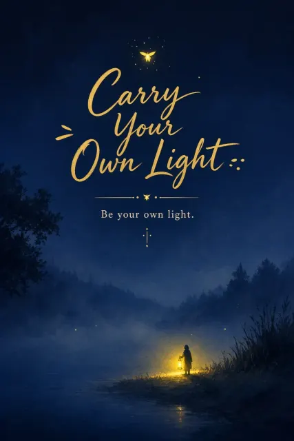 Wide Shot image example: Minimalist Summer Night Firefly Poster