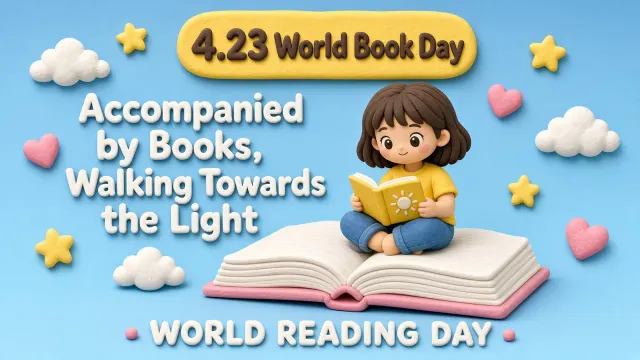 scenic landscape image example: 3D Clay Cartoon World Book Day Poster