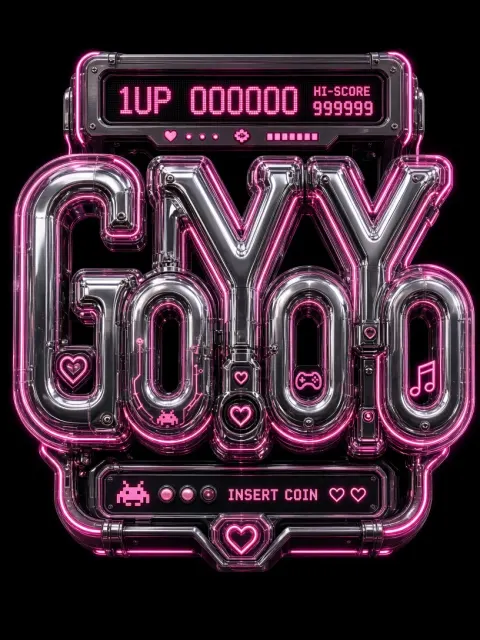 Arcade Aesthetic image example: Retro Arcade Style Creative 3D Typography