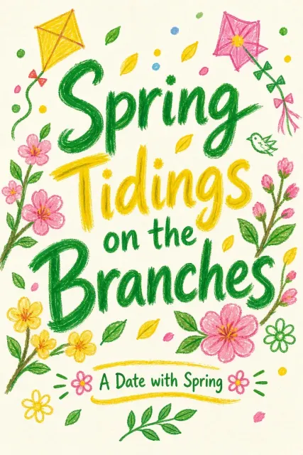 Hand Lettering image example: Childlike Hand-Drawn Spring Typography Poster