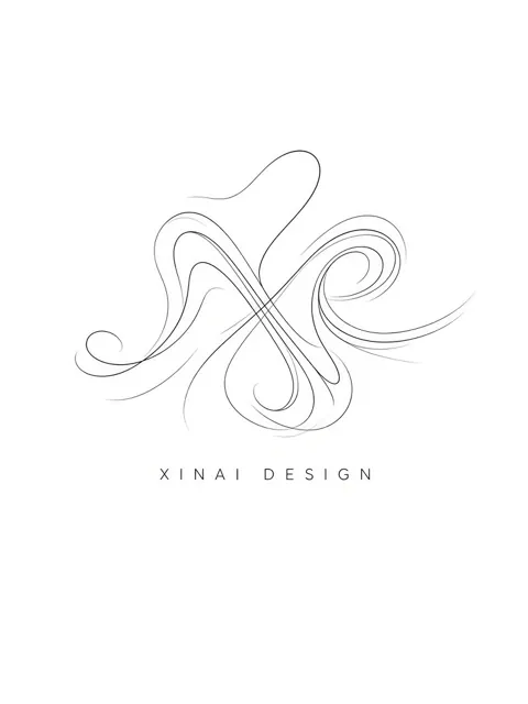 Abstract Graphic image example: Flowing Whispering Wind Typographic Logo