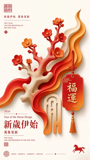 Typography image example: Avant-Garde Minimalist New Year Poster
