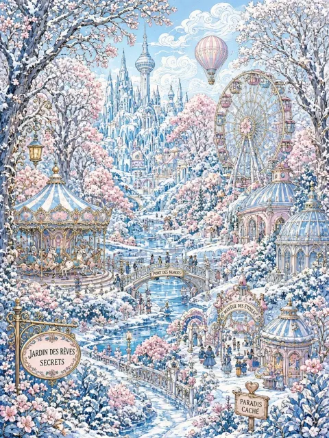 Dreamy Aesthetic image example: Moebius Style Maximalist Forest Wonderland Illustration
