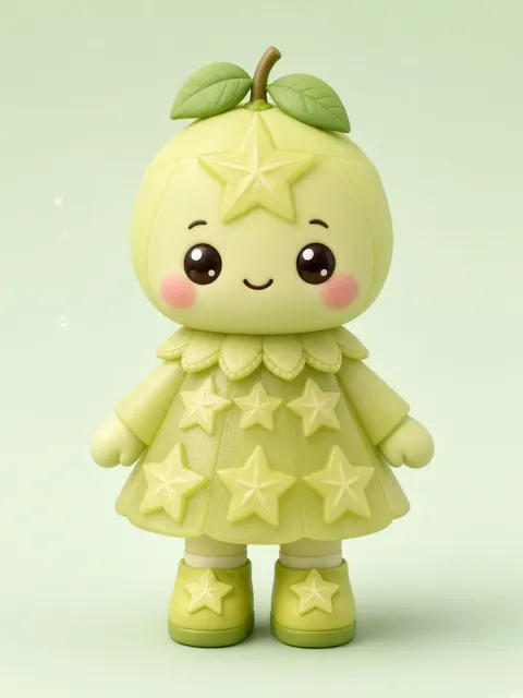Cute image example: Cute Starfruit Collectible Art Toy Character
