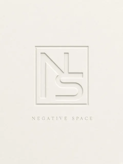 Logo Branding image example: Blind Debossed Inkless Negative Space Typographic Logo Design