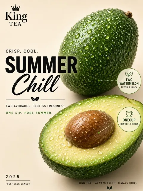 Logo Emblem image example: Macro Dewdrop Avocado Commercial Poster