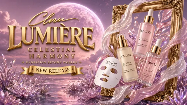 Fantasy Landscape image example: Surreal Commercial 3D Skincare Launch Poster