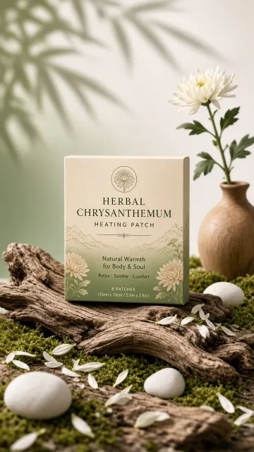 Product Photography image example: Serene Botanical Chrysanthemum Warm Patch Product Photography