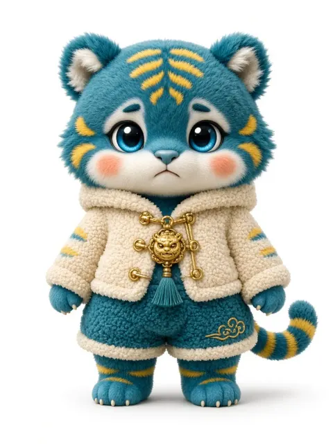 Cute image example: Fluffy Tiger Designer Art Toy Figure