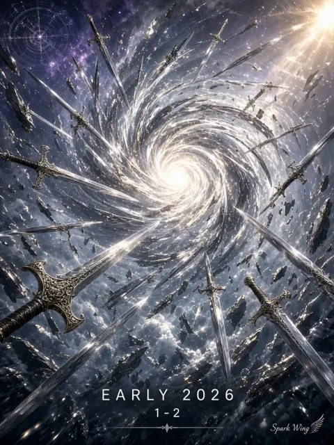 Dramatic Lighting image example: Cinematic Sword Will Metal Storm Illustration
