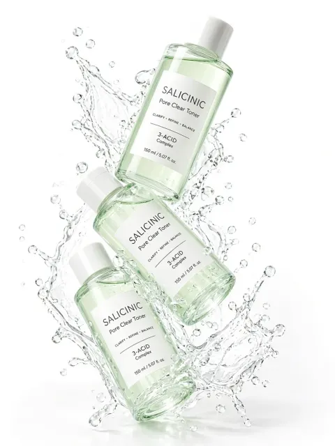 Water Splash image example: Fresh Commercial Toner Still Life Photography