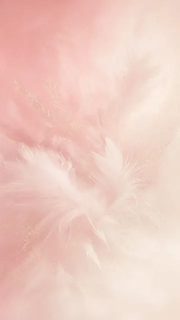 Warm Gradient image example: Ethereal Pink and White Feather Fine Art Poster