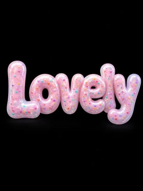 Unreal Engine 5 image example: 3D Marshmallow Bubble Lettering
