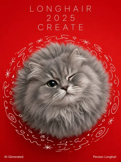 Creative Photography image example: Fisheye Giant Grey Cat Selfie Portrait